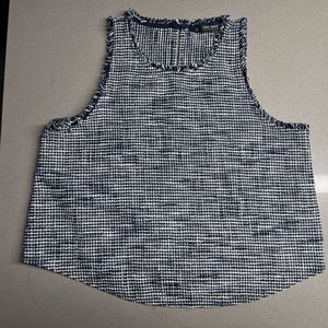 Zara Sleevless Tweed top